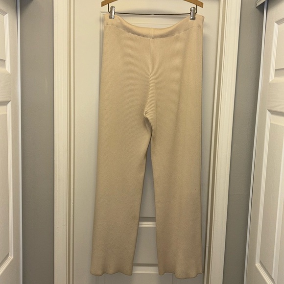 Saeohnssty and Winter Women's Pure Wool High Waist Wide Leg Pants Casual - Picture 2 of 5